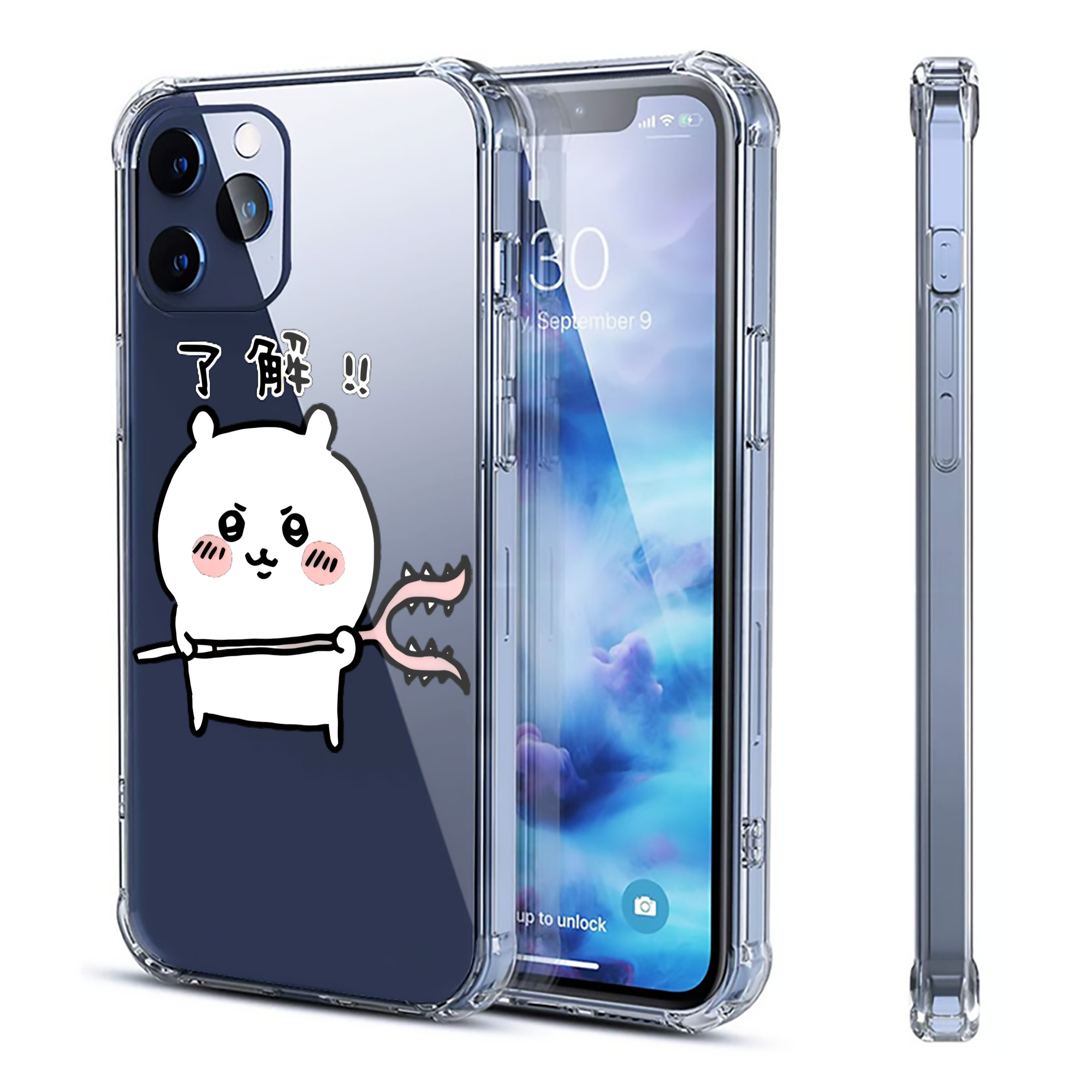 （画像用） ちいかわ ちいかわ Chii-kawa chiikawa 【iPhone 12シリーズ対応】透明スマホケース（クリアソフトケース）